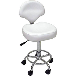 Taburete Con Respaldo y Reposapies